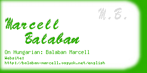 marcell balaban business card